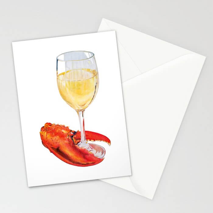 Lobster art card and envelope